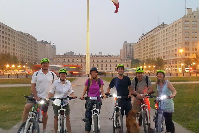 Santiago Evening Bike Tour - The ride setup: mountain bikes, lights, gloves, and a guide who talks