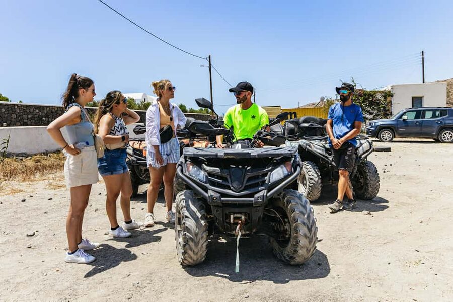 Santorini: ATV Quad Bike Tour with Lunch and Pickup - Pacing and terrain: dirt roads, backroads, and photo stops without chaos