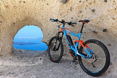 Santorini E-bike Adventures - The Original Bike Tours - The Haibike AMT and Bosch motor: real control on real hills