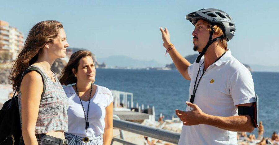 Scenic E-Bike Ride with Vineyard Wine & Meal - From Naples pickup to seaside views in Pozzuoli