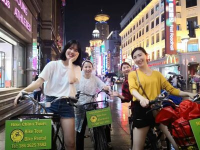 Shanghai: 4-Hour Nightlife Adventure & Tasting Bike Tour - Meet-up and what to bring for a smooth ride