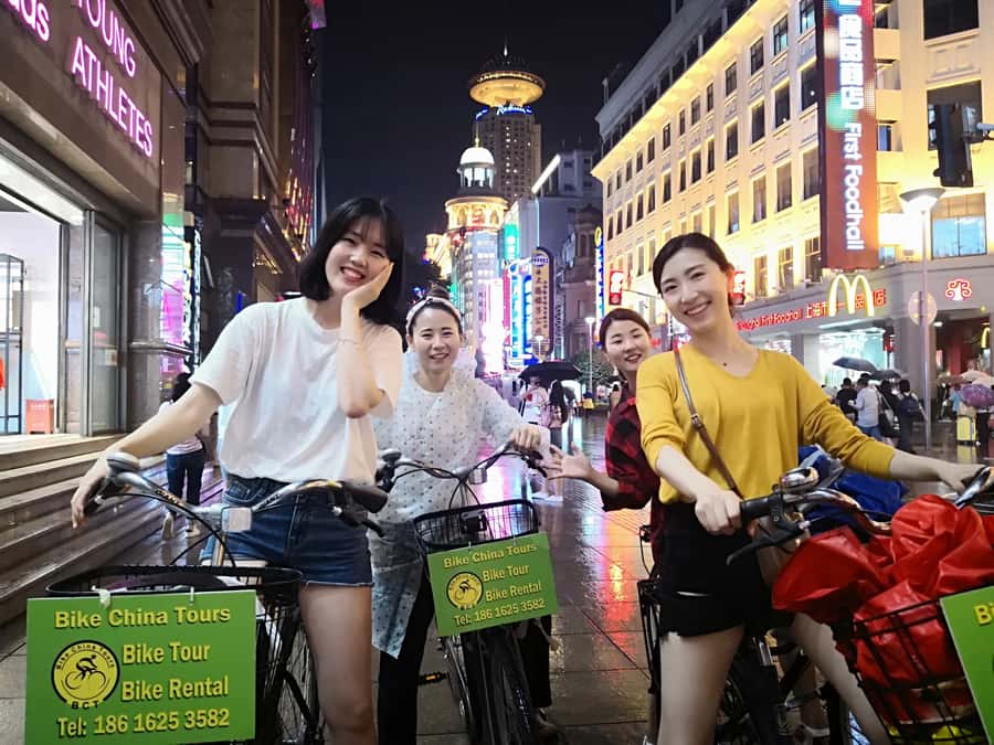 Shanghai: 4-Hour Nightlife Adventure & Tasting Bike Tour - Meet-up and what to bring for a smooth ride