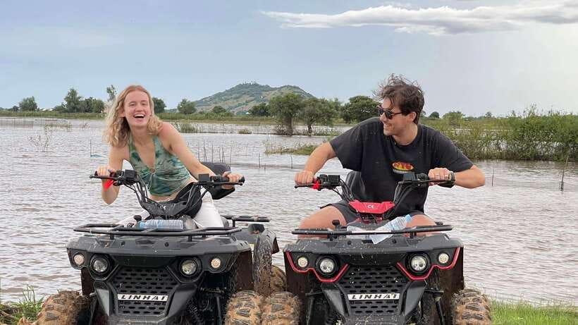 Siem Reap: Quad Bike Tour of Local Villages - After Dark: Continuing Through Fields and Buffalo Grazing on the Way Back