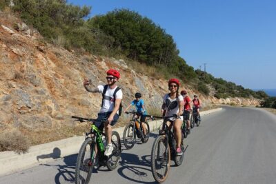 Small Villages and Cretan Nature. E-Bike tour - The route feel: coast lines, villages, pastures, and quiet roads