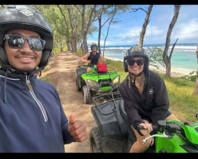 South of Mauritius: Quad Bike Tour - Getting started at Trois Boutiques and learning the quad rhythm