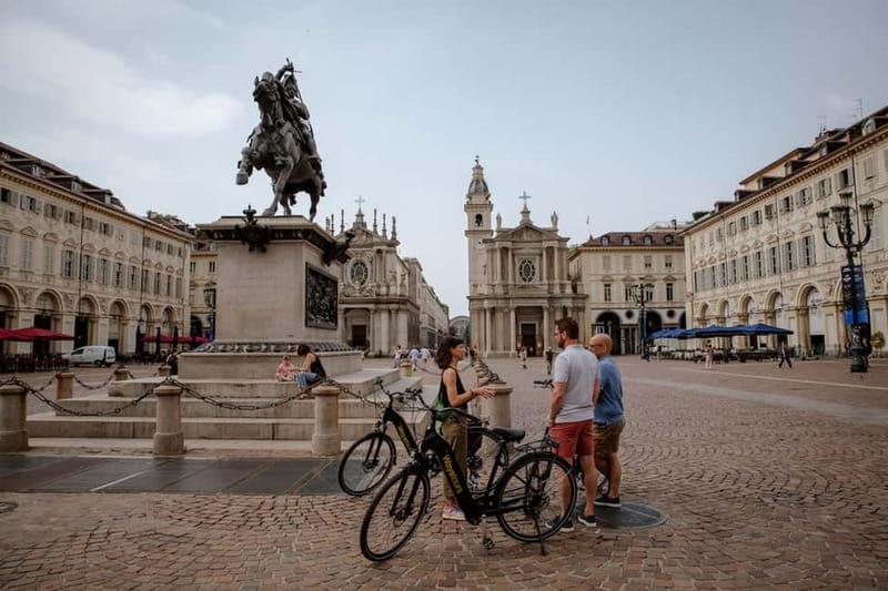 Turin E-Bike Tour: Explore the City and Its Best Viewpoint - Piazza San Carlo: the royal welcome that sets the tone