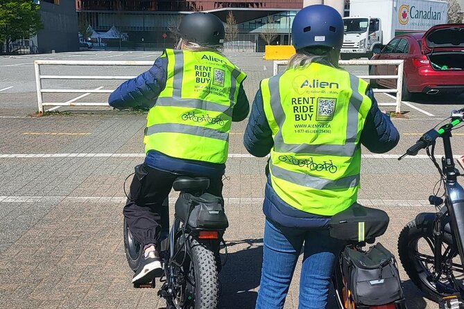 Vancouver E-Bike Rentals - Premium Seawall Bike Path Location - Safety gear, locks, and the reality of heavier e-bikes