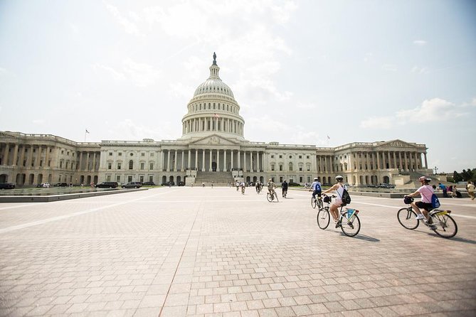 Washington DC Capital Sites Bike Tour - Capitol area photos: cycling to the east side of the U.S. Capitol