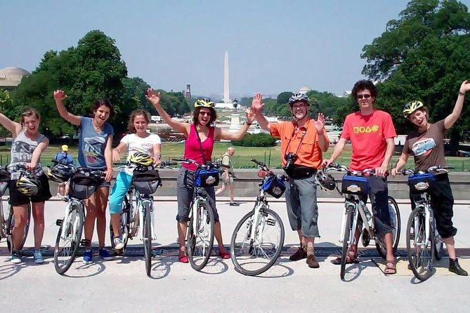 Washington DC Capital Sites Bike Tour - Washington Monument detail check: two colors